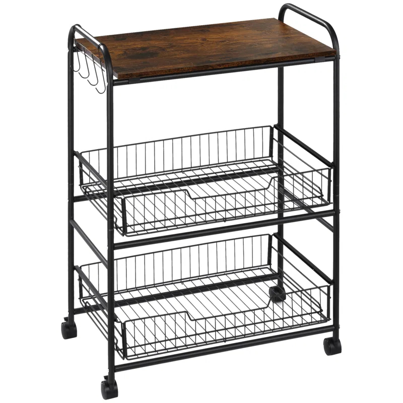 HomCom Kitchen Cart