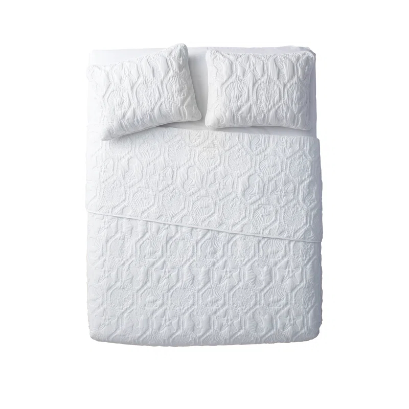 VCNY Shore 3-Piece Embossed Quilt Set