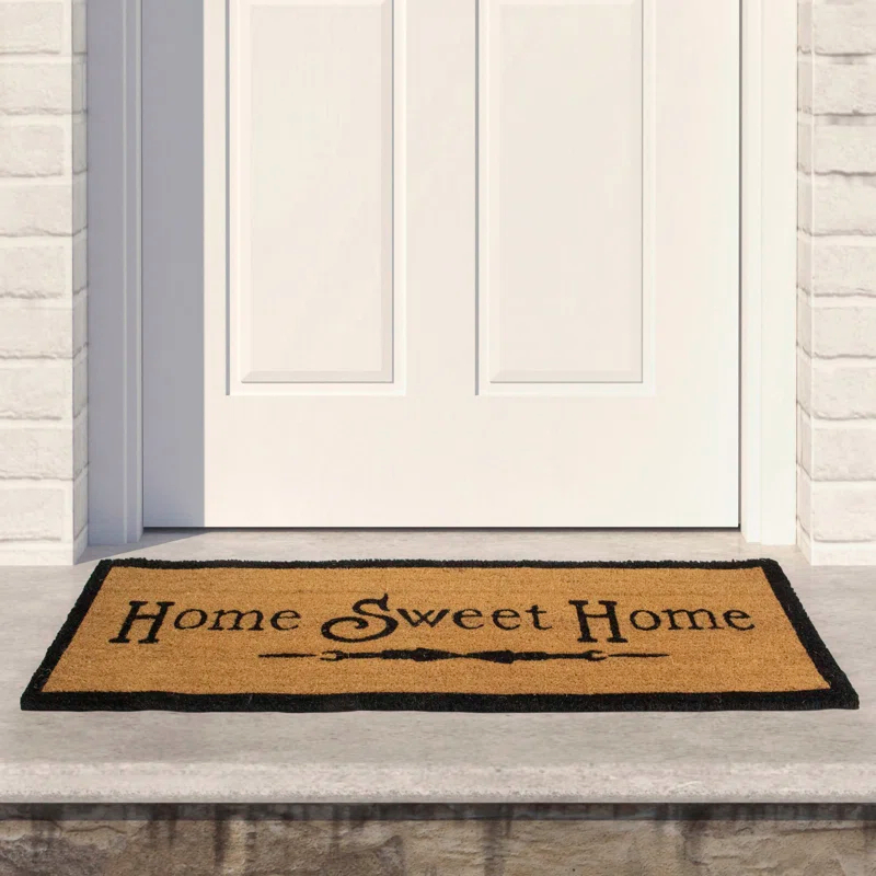 Northlight Seasonal Natural Coir Rectangular "Home Sweet Home" Doormat 16" x 48"