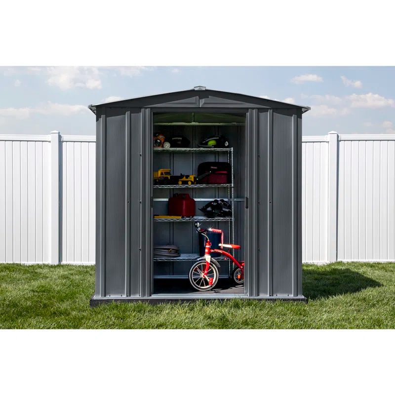 Arrow 6 ft. W x 5 ft. D Galvanized Steel Storage Shed
