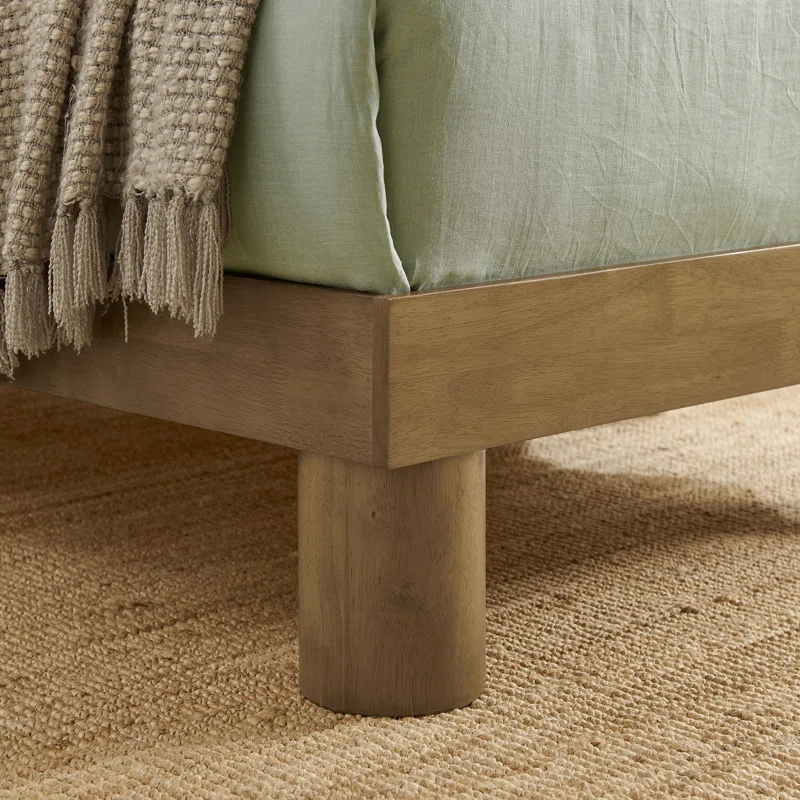 Modway Runa Wood Platform Bed In French Oak