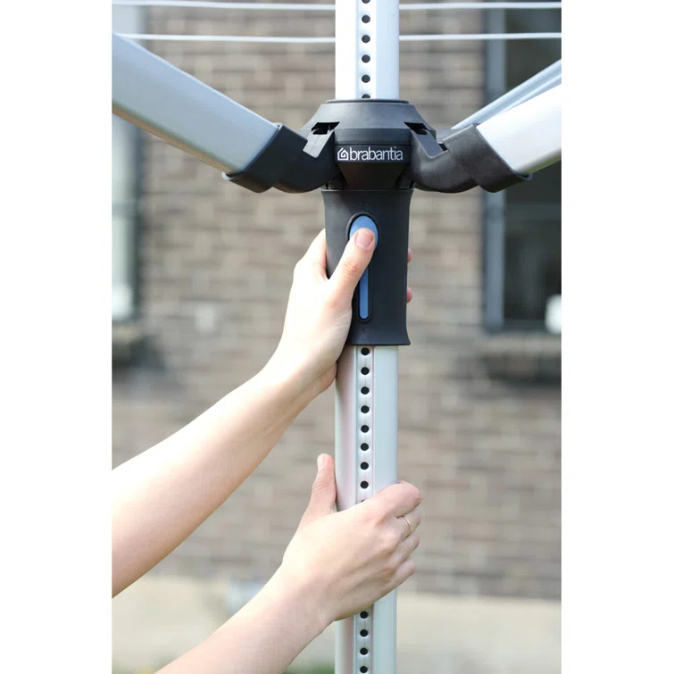 Brabantia Brabantia Lift-O-Matic Advance Outdoor Clothesline with Metal Ground Spike, Protective Cover and Peg Bag