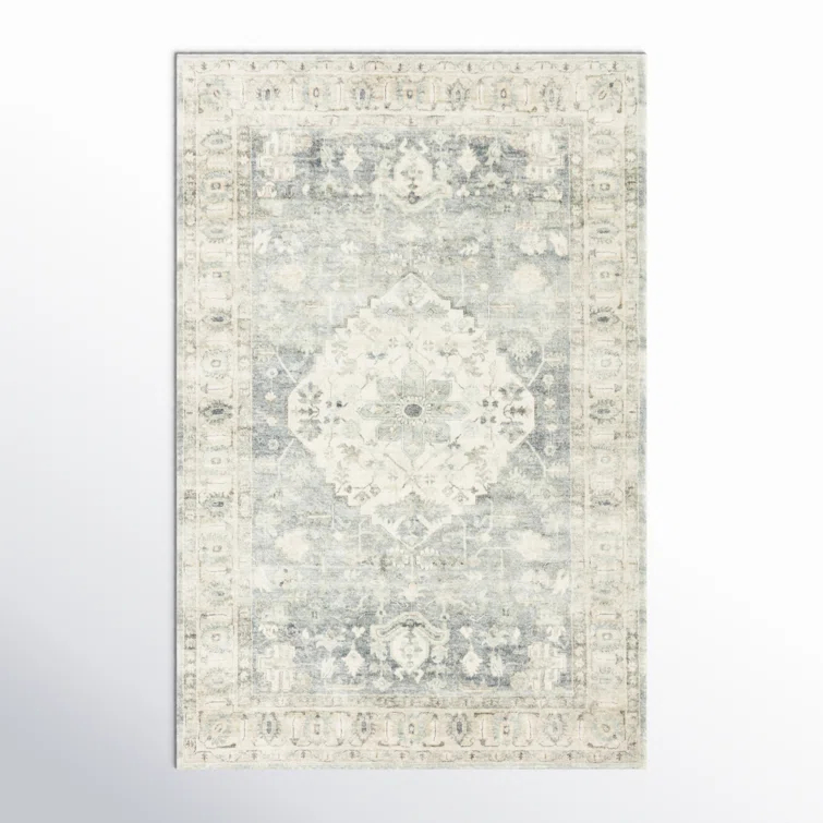 Sera Oriental Denim/Fog Area Rug