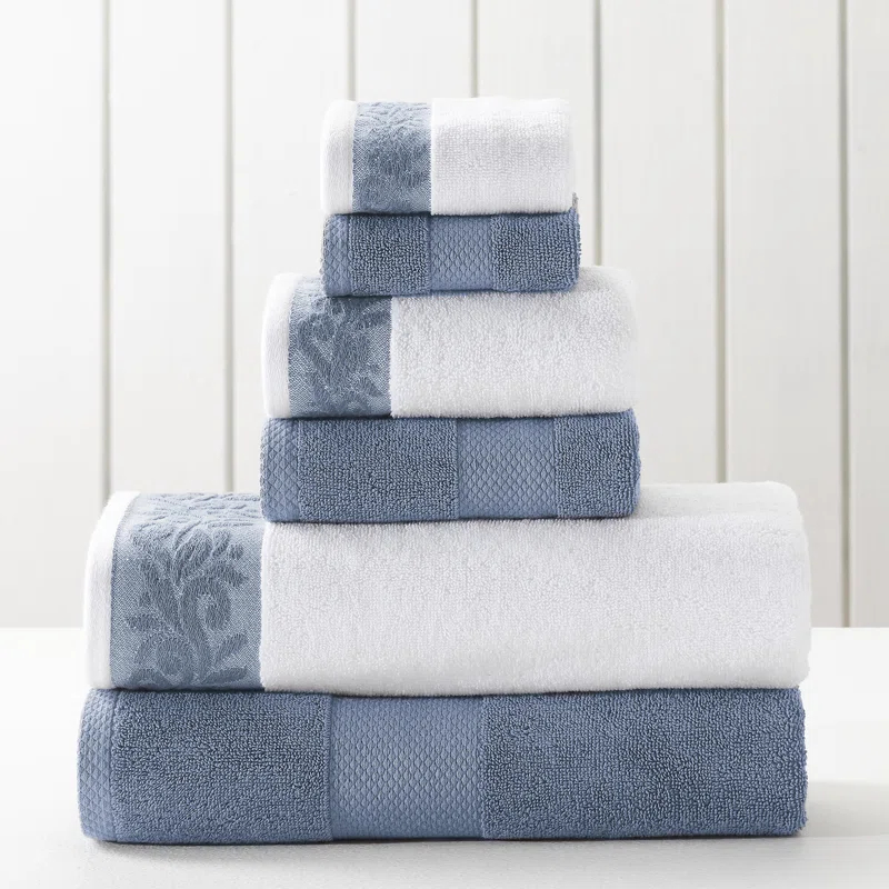 Modern Threads Modern Threads 600 GSM 6-Piece Towel Set with Filgree Jacquard Border