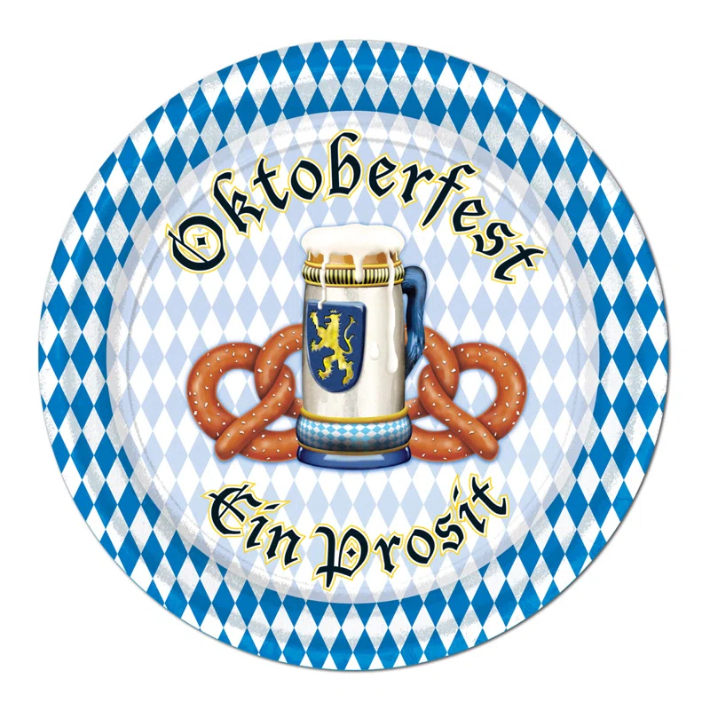 Beistle Oktoberfest Plates - 7" - Pack of 12