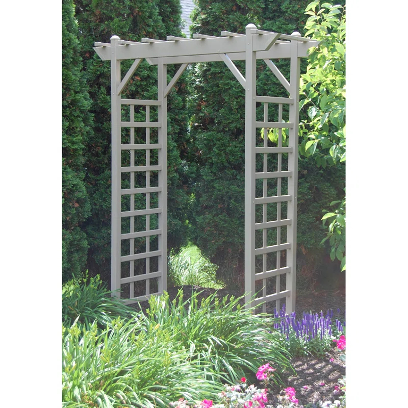 Dura-Trel Providence 28'' W x 64'' D Polyvinyl Chloride (PVC) Arbor in White