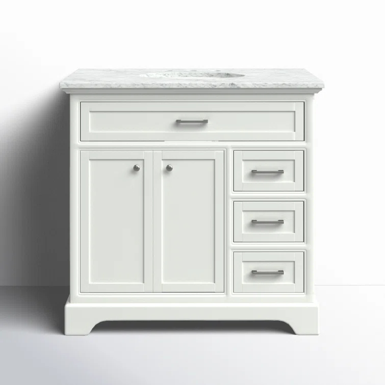 Birch Lane™ Hermes 36'' Single Bathroom Vanity with Marble Top