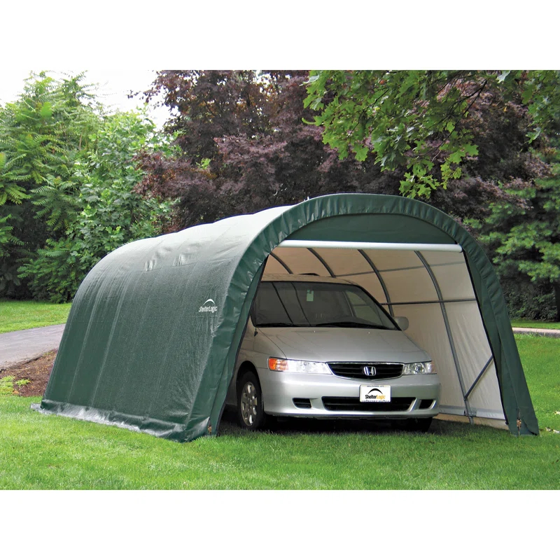ShelterLogic Round Style Shelter, Green Cover