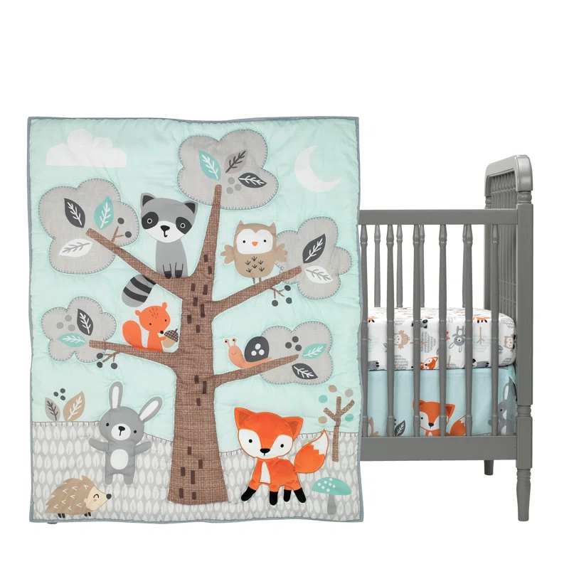 Bedtime Originals Woodland Friends 3 Piece Crib Bedding Set