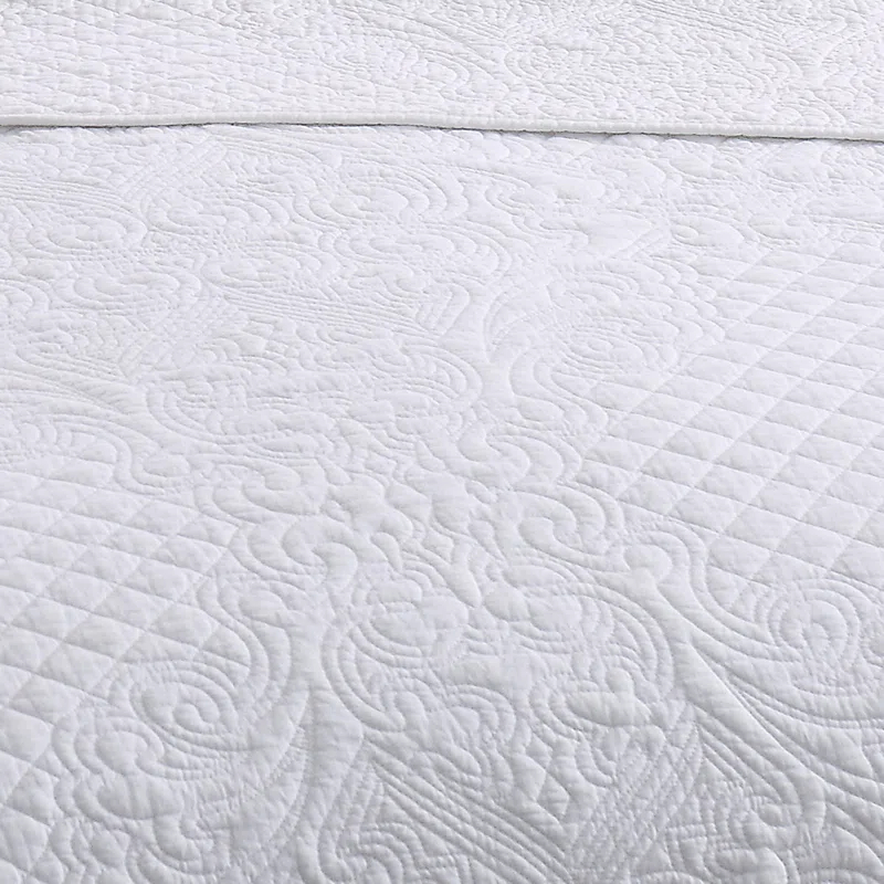 French Tile Scalloped Quilt Set Cotton Standard Quilt Set