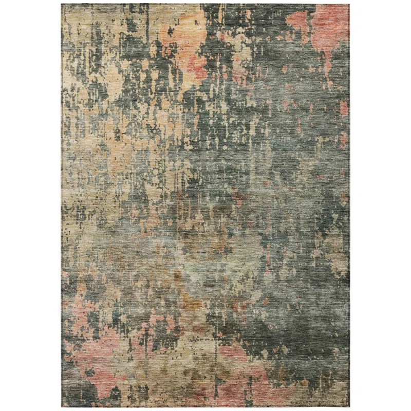 Machine Washable Indoor/Outdoor Chantille ACN1214 Sage Rug