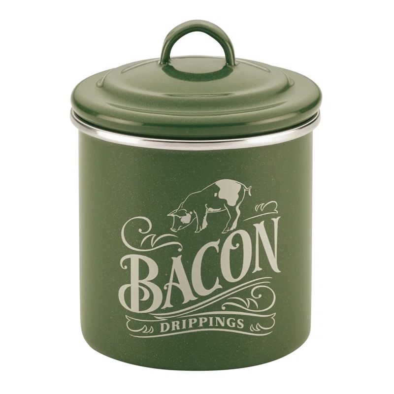 Ayesha Curry Ayesha Curry Enamel on Steel Bacon Grease Can, 4-Inch x 4-Inch