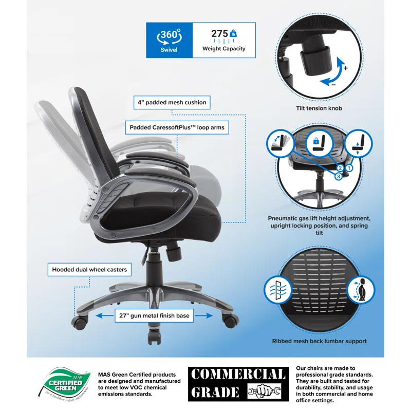 Boss Office Products Polyester / Polyester Blend Task Chair