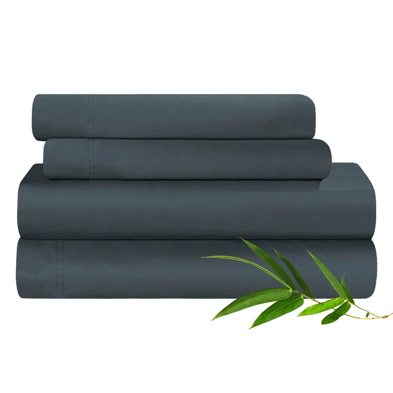 Superior Superior 300 Thread Count Rayon From Bamboo Solid Deep Pocket Bed Sheet Set