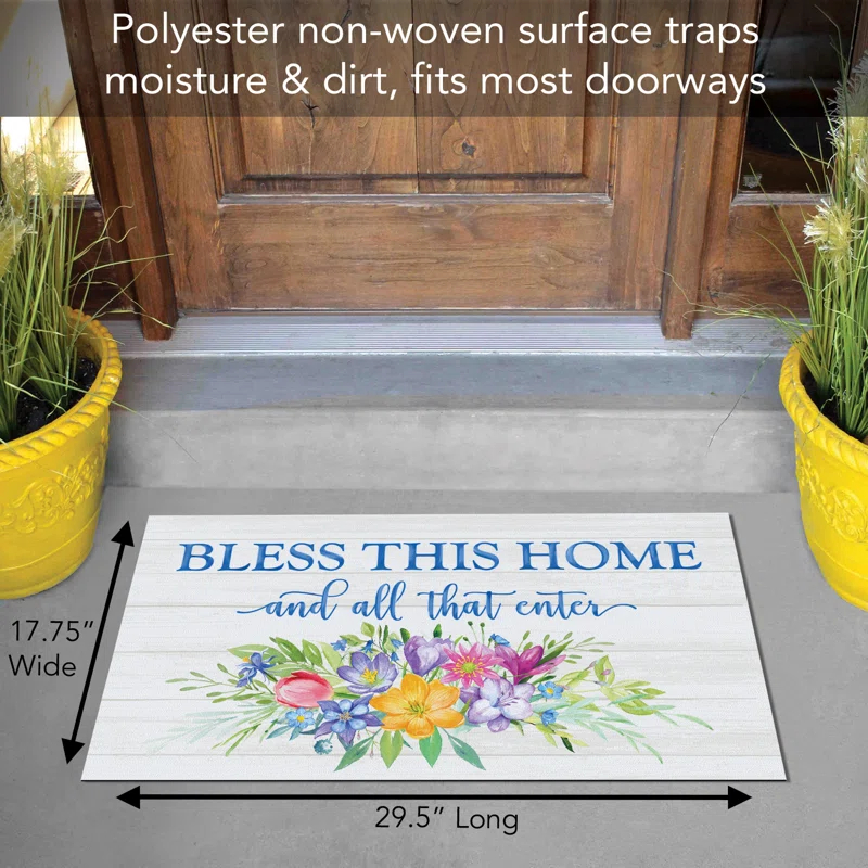 CounterArt Welcome All Spring Indoor/Outdoor Entryway Floor Mat