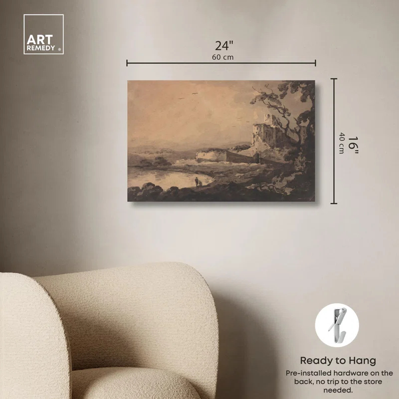 Art Remedy William Gilpin, Landscape Canvas Vintage Art Prints by Art Remedy