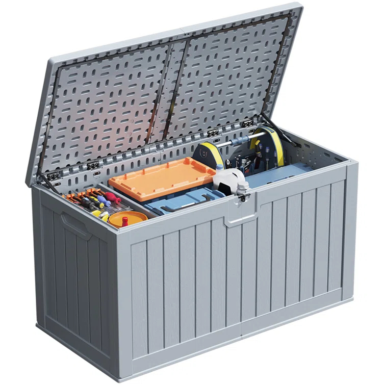 Patiowell 230 Gallons Water Resistant Resin Lockable Deck Box