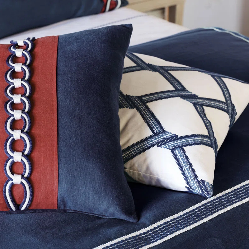 Striped Reversible Throw Pillow