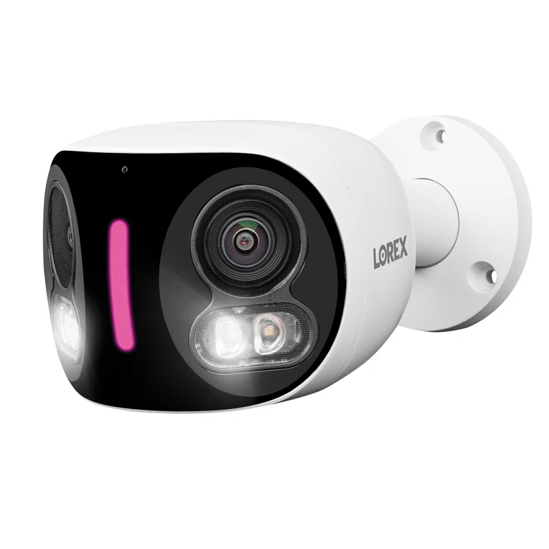 Lorex Lorex Wi-Fi 4K Dual-Lens Smart Security Camera with Smart Security Lighting, White, W891UAD-E