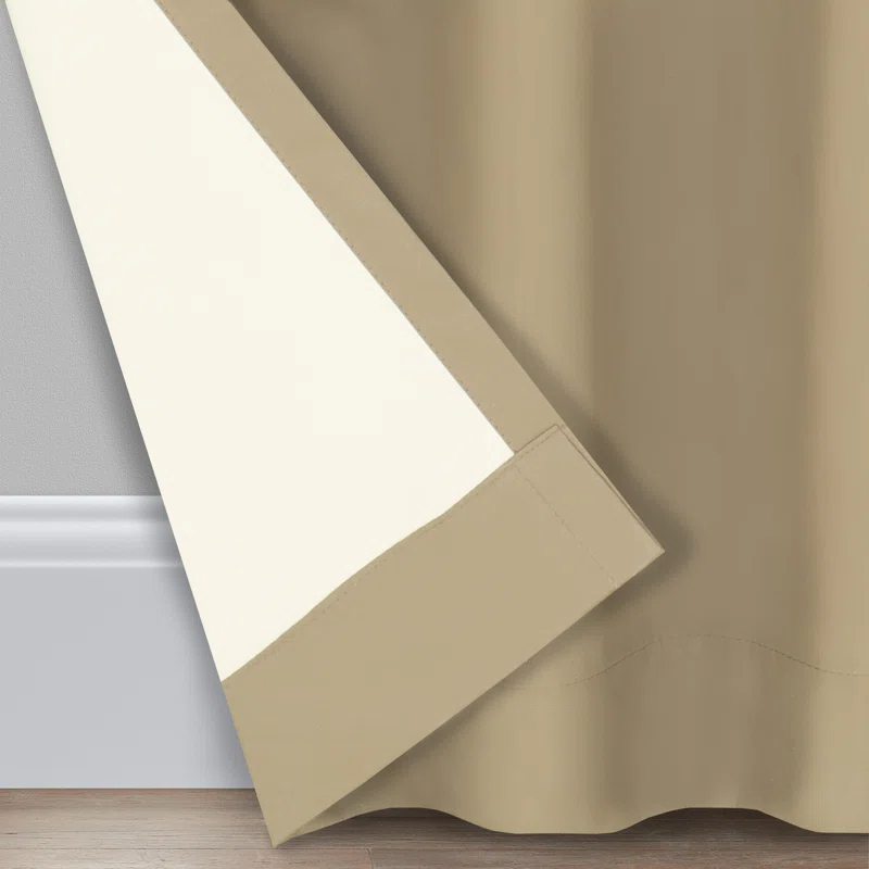 Eclipse Microfiber Blackout Grommet Curtains, Solid Thermaback Window Curtains