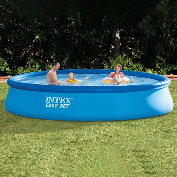Intex Plastic Round Inflatable Pool 30'' H x 180'' W x 180'' L , with Pump Included