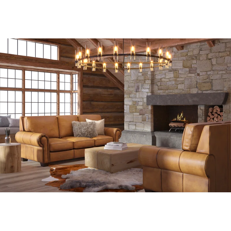 Valencia 92'' Leather Sofa