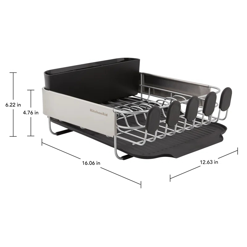 KitchenAid® Compact Stainless Steel Dish Rack, 16.06-Inch