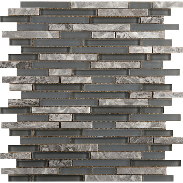 Emser Tile Lucente Lsgb Campo 12 in. x 13 in. Glossy/Matte Glass Wall Tile (10.72 sq. ft./Case)