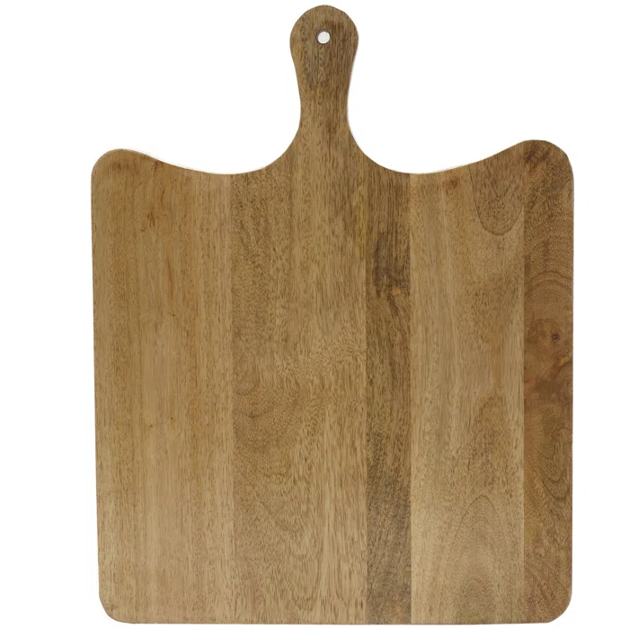 Fitz and Floyd Fitz and Floyd Austin Craft Maryn Mango Wood Paddle Cheese Charcuterie Serving Board, 18-Inch