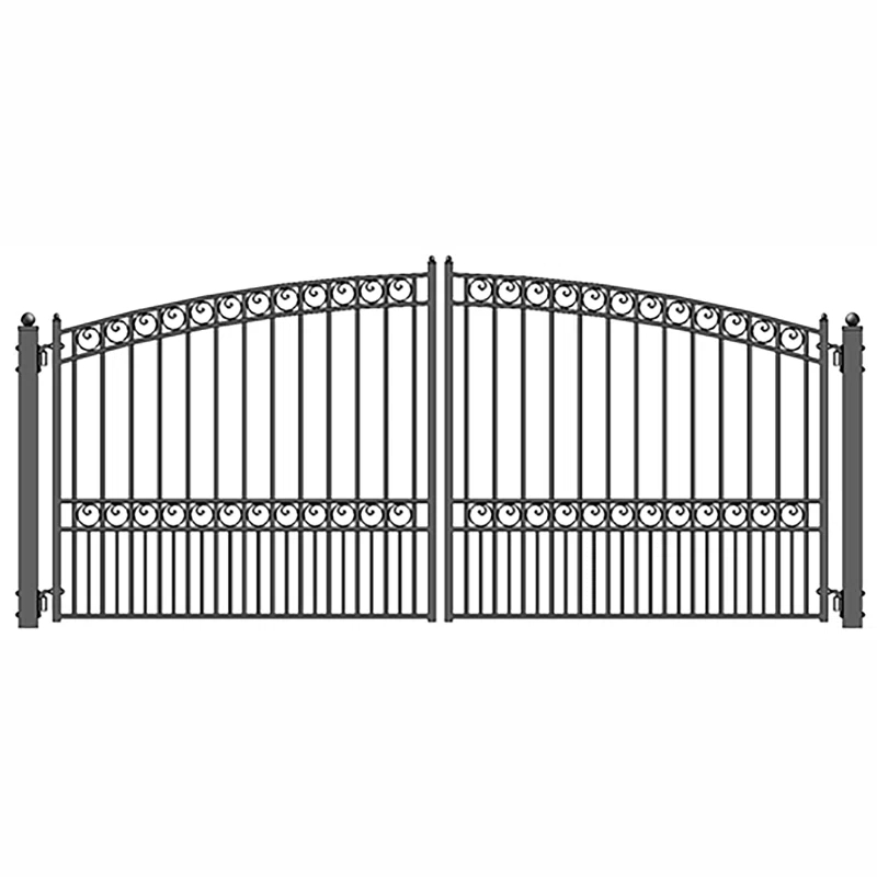 ALEKO Automated Steel Dual Swing Driveway Gate and Gate Opener Complete Kit – PARIS Style –ETL Listed