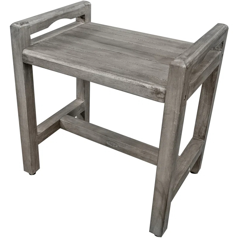 CoastalVogue 20'' W Teak Shower Bench with LiftAide