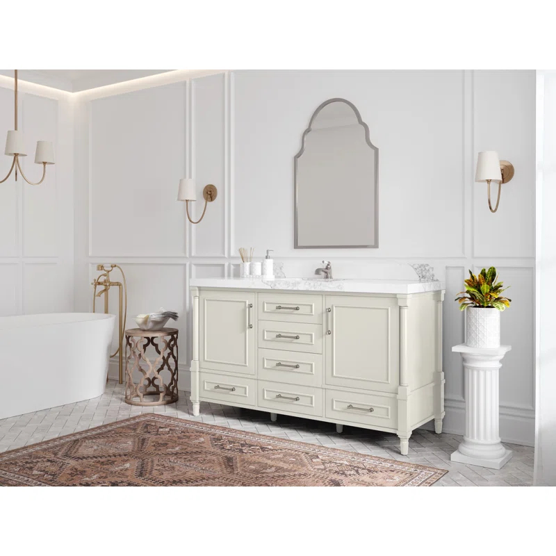 Willow Collections Aberdeen 60'' Single Bathroom Vanity with Quartz Top