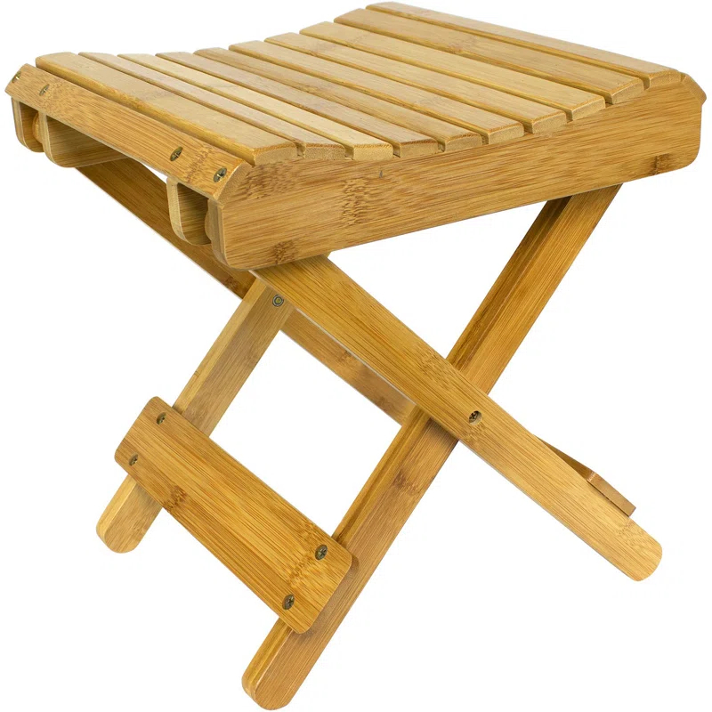Sorbus Sorbus Bamboo Folding Step Stool Bench
