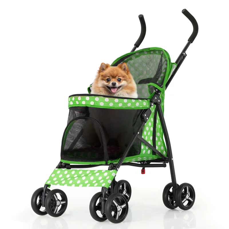Magshion Pet Stoller Dog Cat Stoller Comfortable Lightweight Stroller With Adjustable Canopy