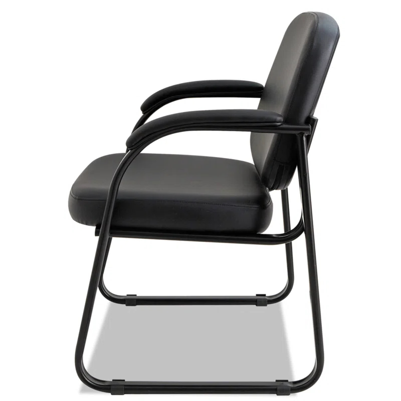 Alera® Reception Faux Leather Seat Waiting Room Chair with Metal Frame