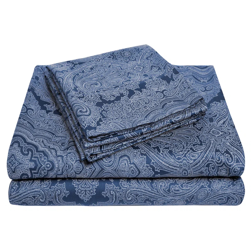Superior Classic Paisley 600 Thread Count Cotton Blend Sateen Sheet Set