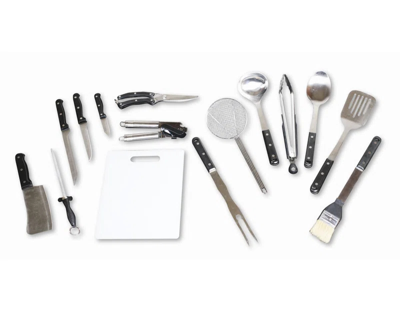 King Kooker King Kooker 15-Piece Outdoor Heavy-Duty Grilling Tools and Accessories Set with Carrying Case
