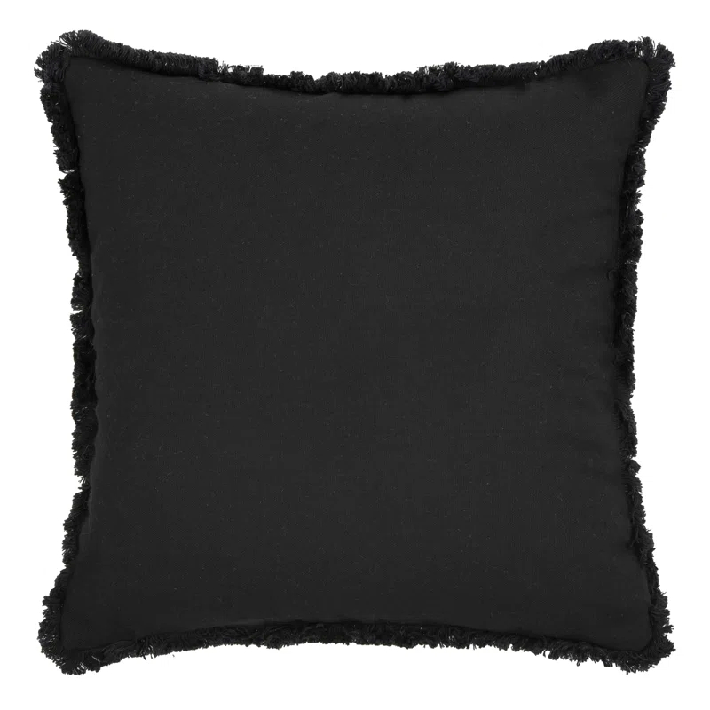 Fringed Reversible Throw Pillow