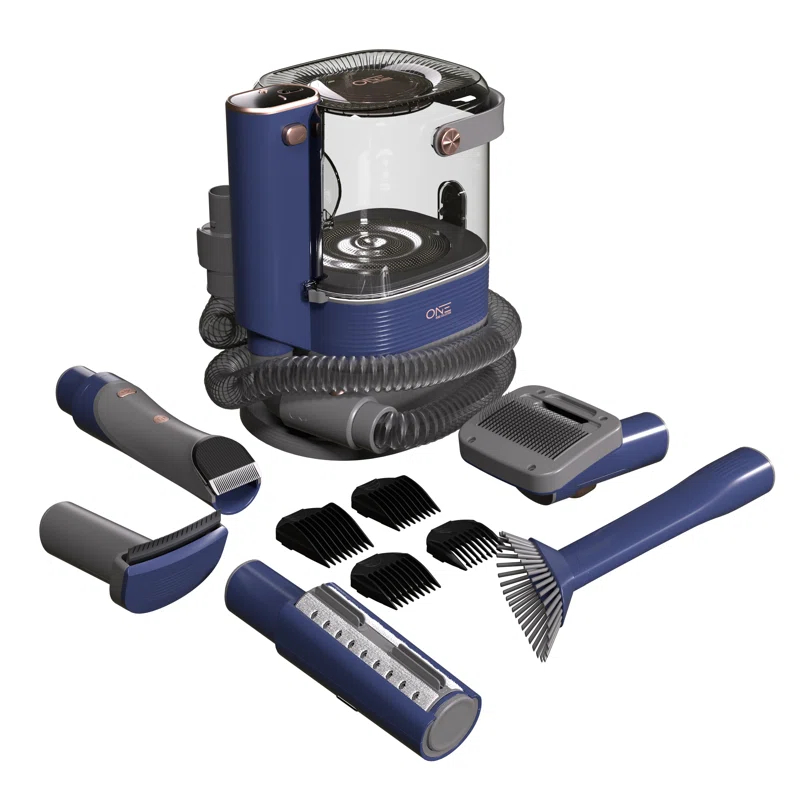 One Premium Pet Vacuum with Dog Grooming Kit, Pet Grooming Vacuum & Dog Clippers & Dog Brush for Shedding