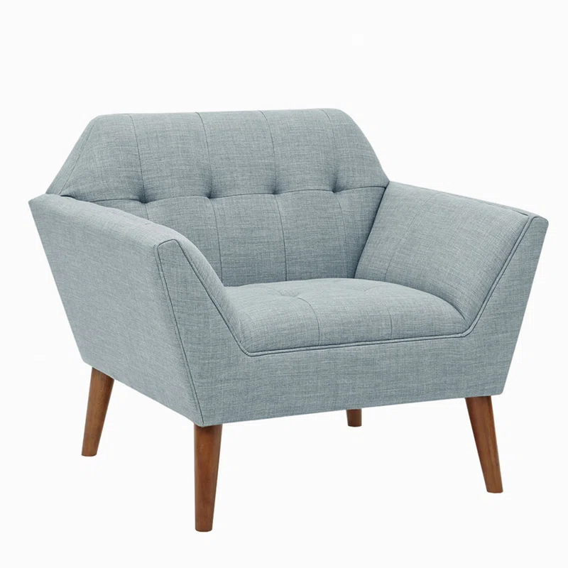 Mercury Row® Merrylite Newport Wide Mid-Century Modern Lounge Chair Set of 2 (Set of 2)
