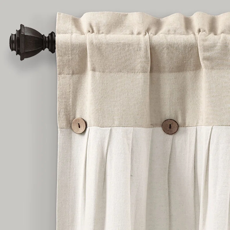 Lush Decor Linen Tailored Window Valance