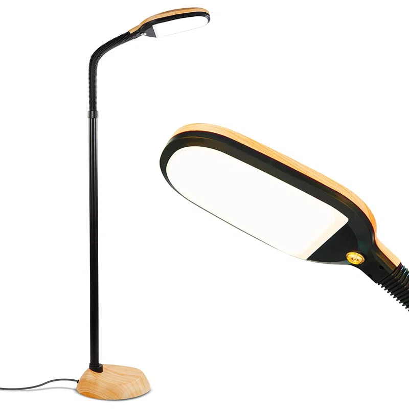 Brightech Litespan 53 in. Industrial Dimmable LED Floor Lamp with Height Adjustable Gooseneck Head