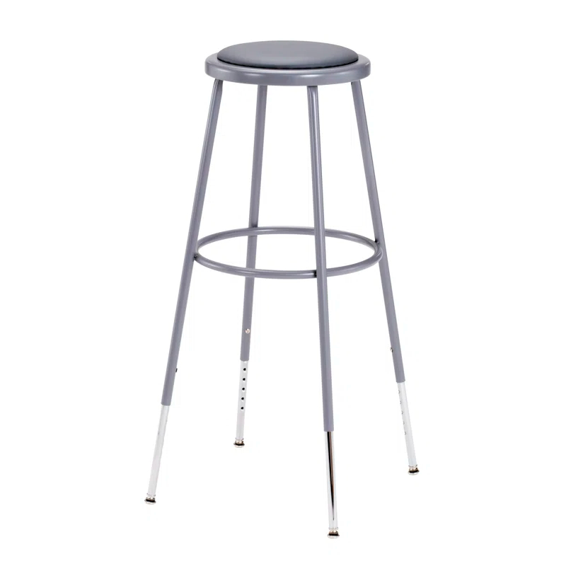 NPS Adjustable Heavy Duty Vinyl Padded Steel Stool