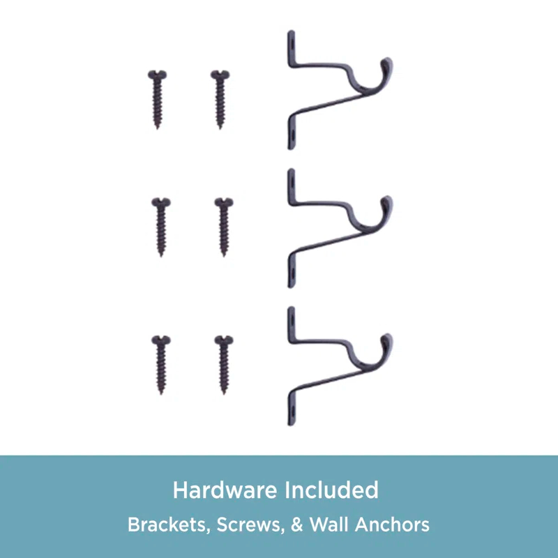 Kenney Amelia 7/16" Petite Café Decorative Window Curtain Rod