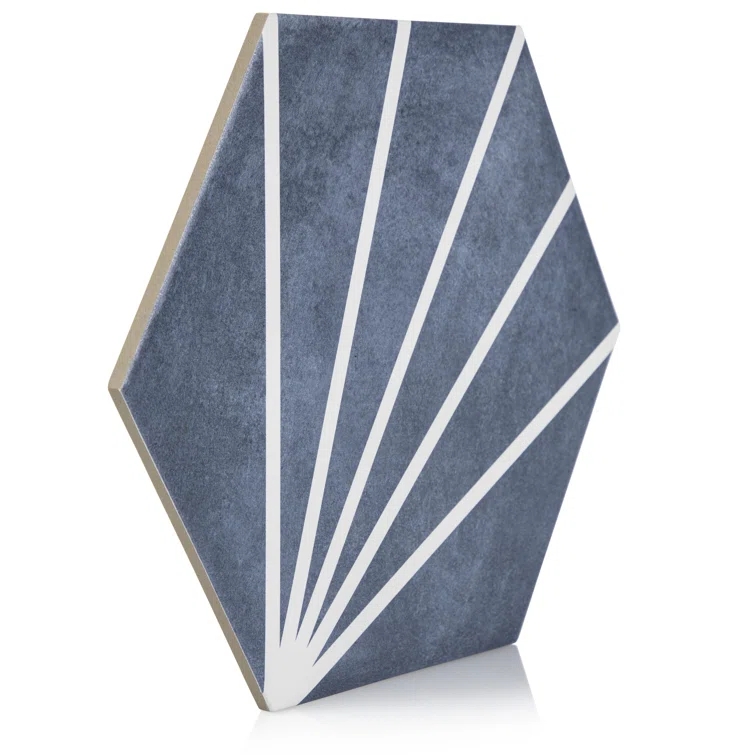 Industry Tile Sun Stripe Hexagon Dark Gray