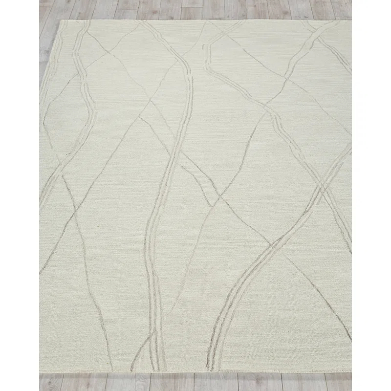 Exquisite Rugs Tangiers Handmade Hand-Tufted New Zealand Wool On Canvas Ivory/Beige Area Rug