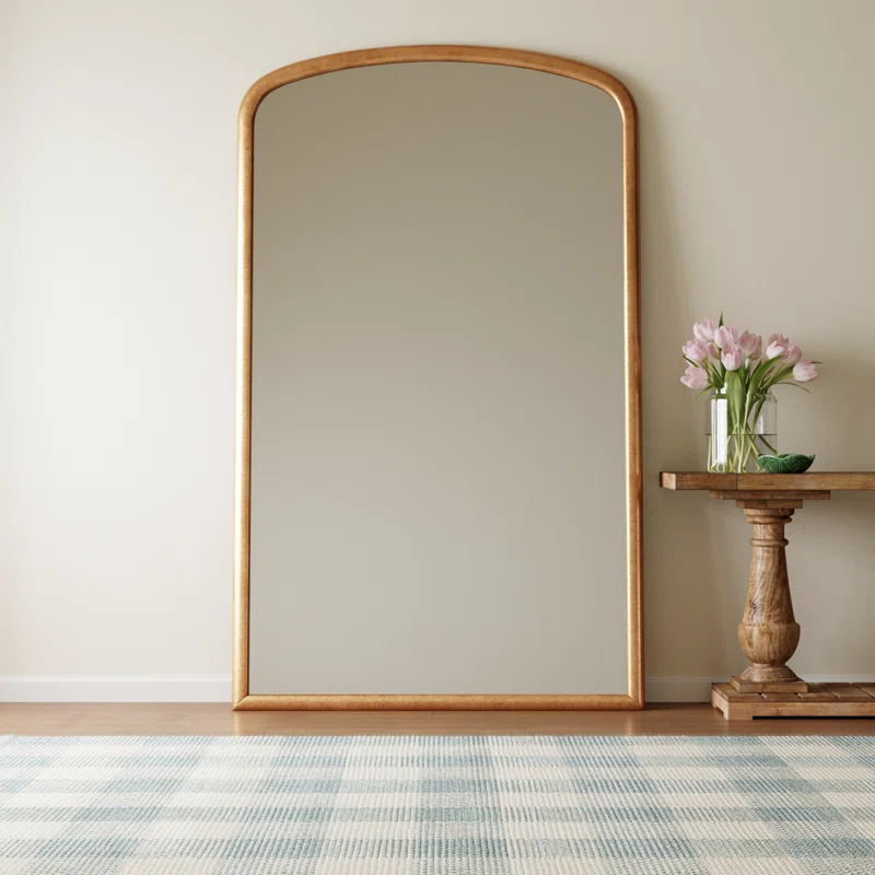 Peach Flat Floor Mirror