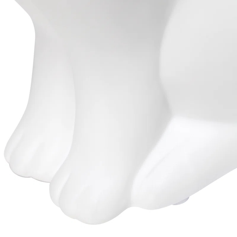 Gracie Oaks Creekwood Home 10.43" Glowing Ceramic Bunny Rabbit Light, For Home Décor, Nightstand, End Table, Entryway, Bookshelf, Kid's Room, White