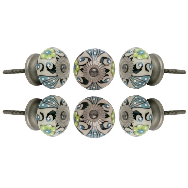 Trinca-Ferro Talid Oversized 1 5/8" Diameter Mushroom Knob Multipack (Set of 6)