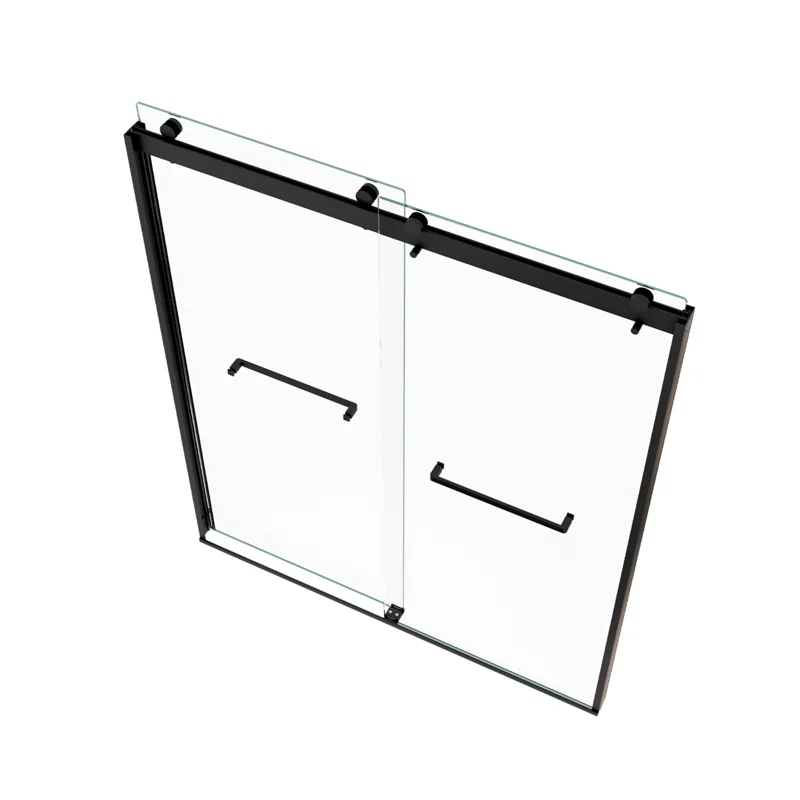 MJ RENOVATION GROUP LLC 13MRG516368RC 56"-60"W x 74"H shower door with high quality stainless steel handle